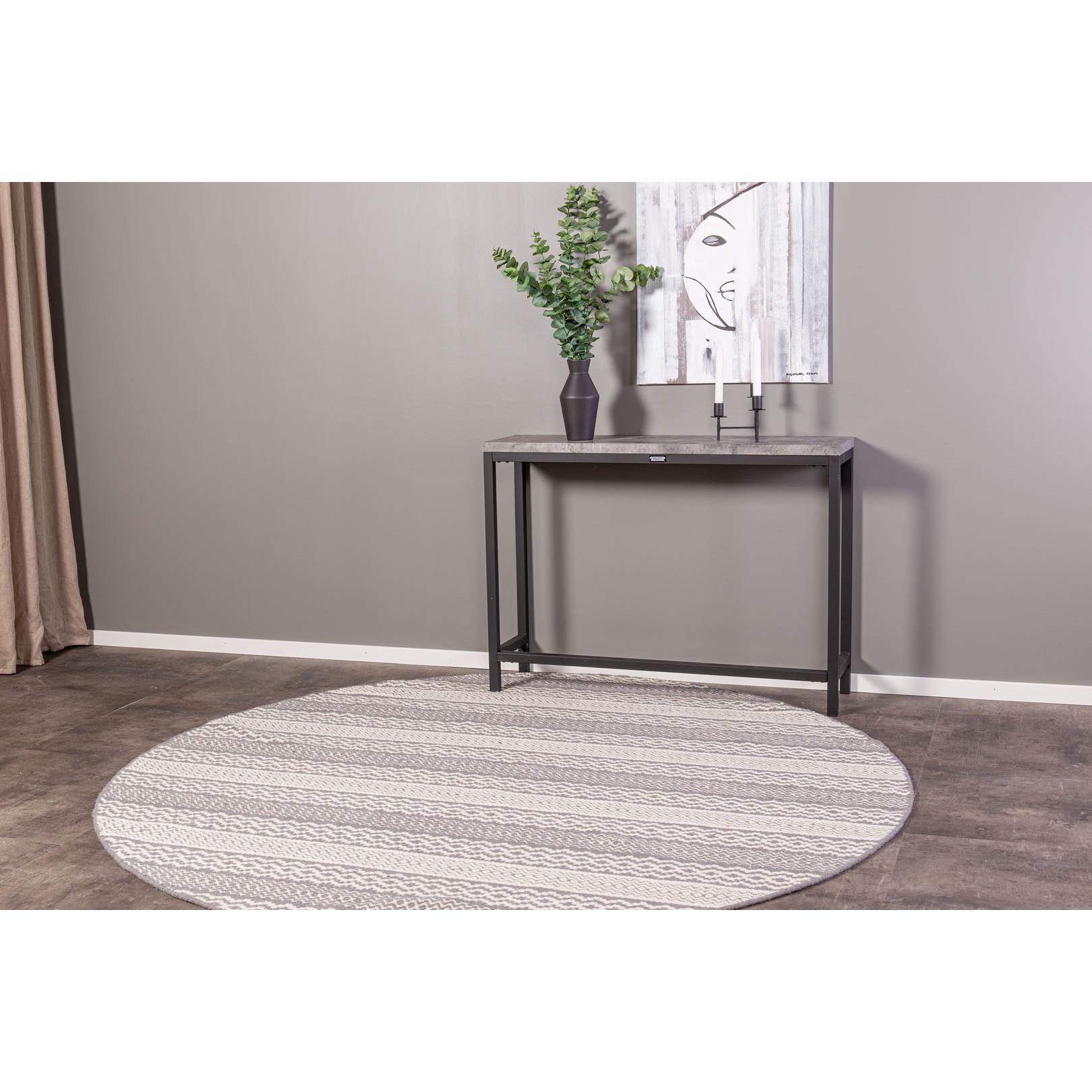 Hioshop Rise sidetable 30x110 cm beton decor, zwart.