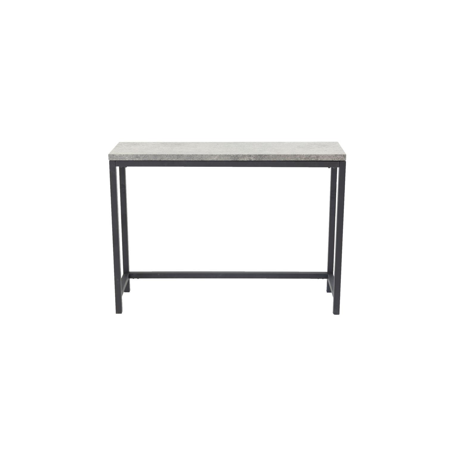 Hioshop Rise sidetable 30x110 cm beton decor, zwart.