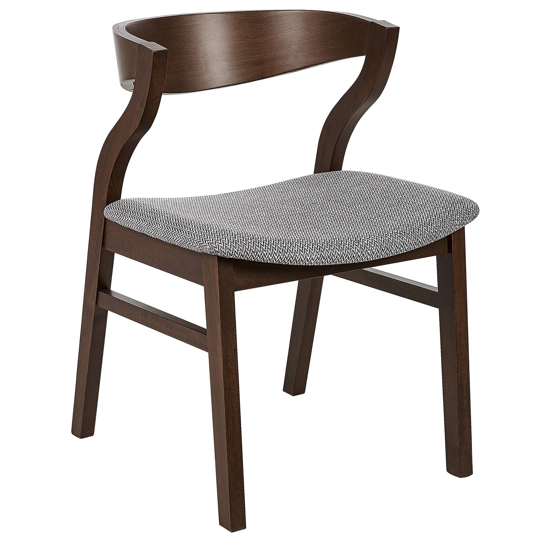 Beliani - MAROA - Eetkamerstoel set van 2 - Grijs - Polyester