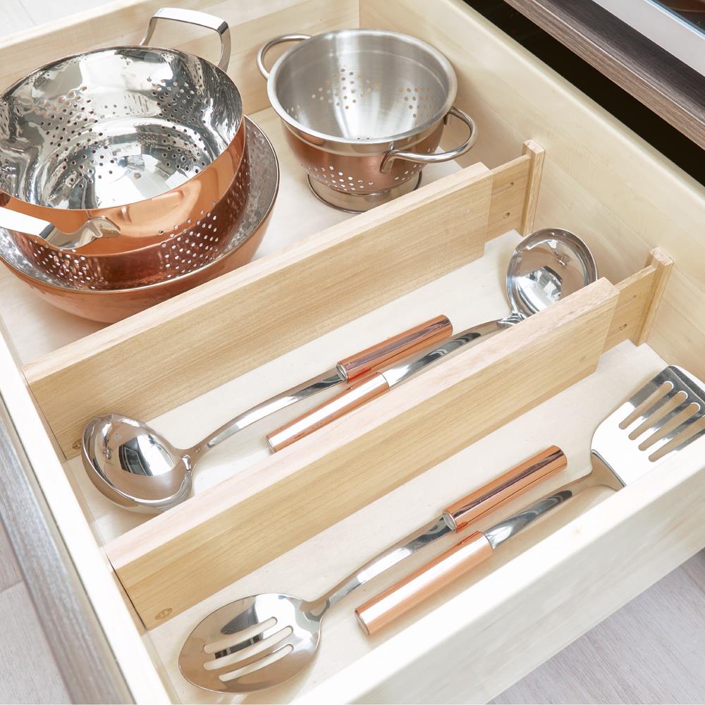 iDesign - Ladeverdeler, Laag, Verstelbaar, 43 x 2 x 6.3 cm, Set van 2