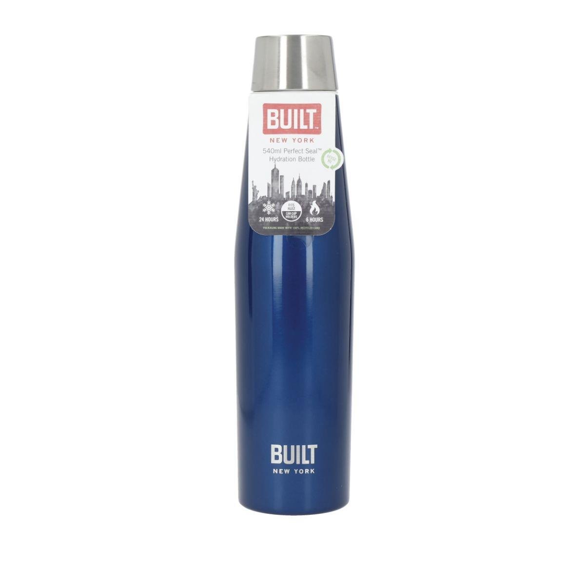 BUILT New York - Dubbelwandige Thermosfles, 0.54 Liter, Blauw - BUILT