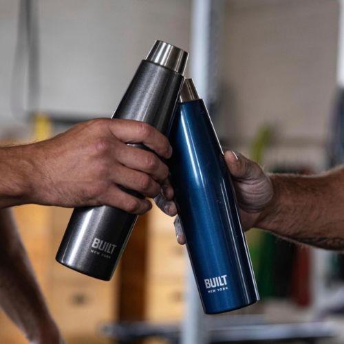 BUILT New York - Dubbelwandige Thermosfles, 0.54 Liter, Blauw - BUILT