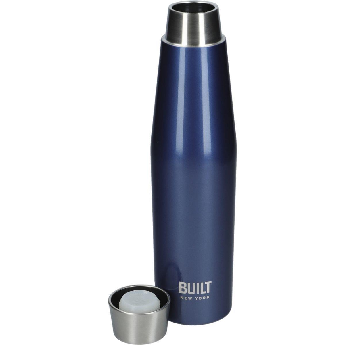 BUILT New York - Dubbelwandige Thermosfles, 0.54 Liter, Blauw - BUILT