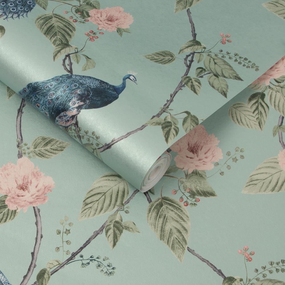 Graham & Brown vliesbehang Resplendence Aqua blauw