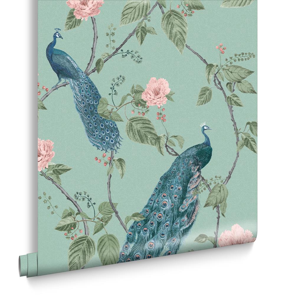 Graham & Brown vliesbehang Resplendence Aqua blauw