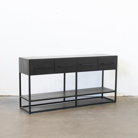 Giga Meubel - Dressoir Zwart Metaal - 140x36x70cm - Dolly