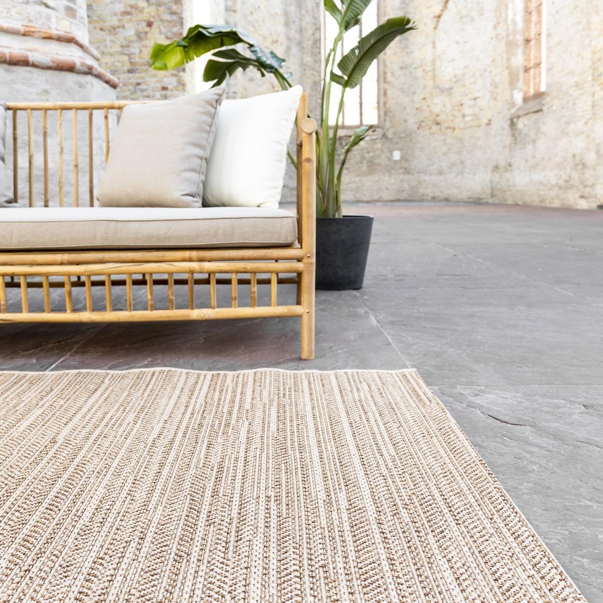 Interieur Buitenkleed Jute Outdoor Beige|Bruin
