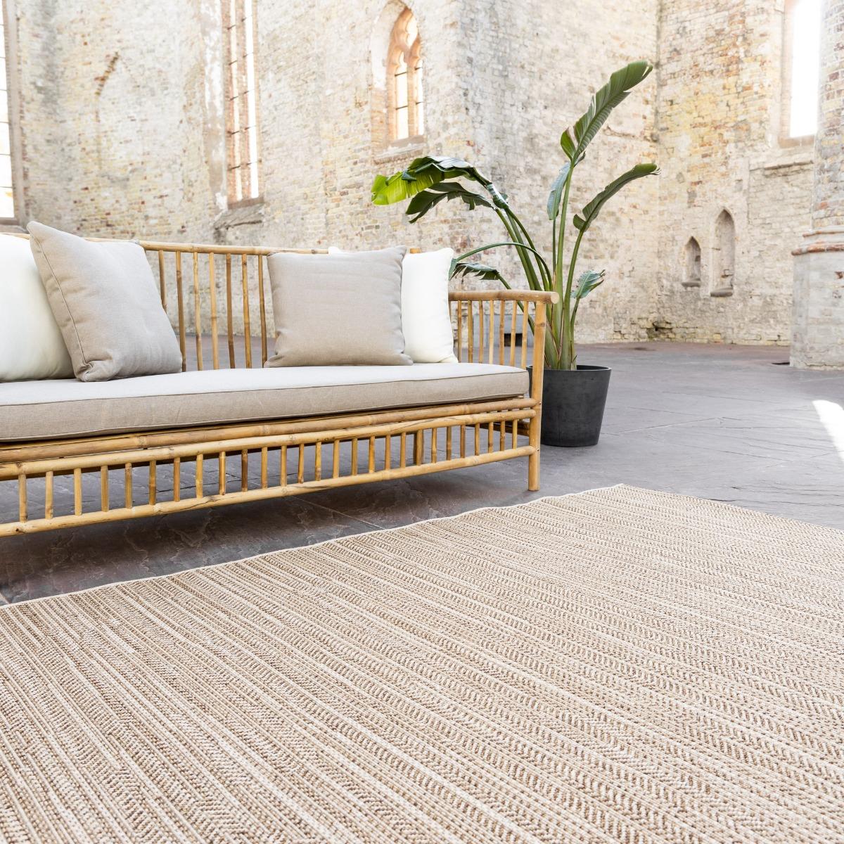 Interieur Buitenkleed Jute Outdoor Beige|Bruin