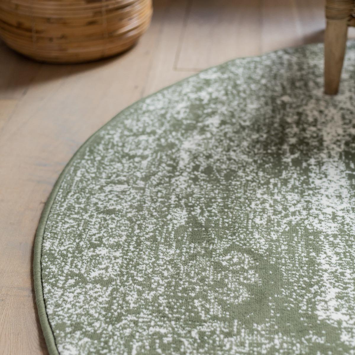 Eva Interior - Rond Vloerkleed - Bloom - Polypropyleen - Groen