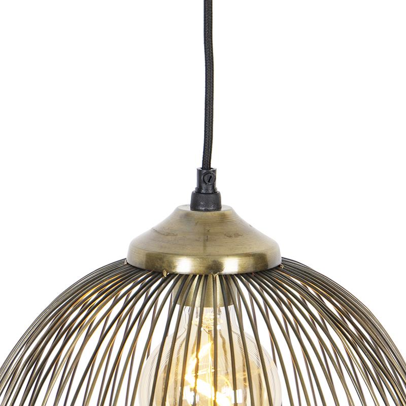 QAZQA Design hanglamp messing draad 39,8 cm - Pia