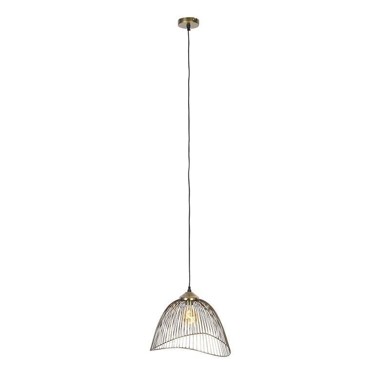 QAZQA Design hanglamp messing draad 39,8 cm - Pia