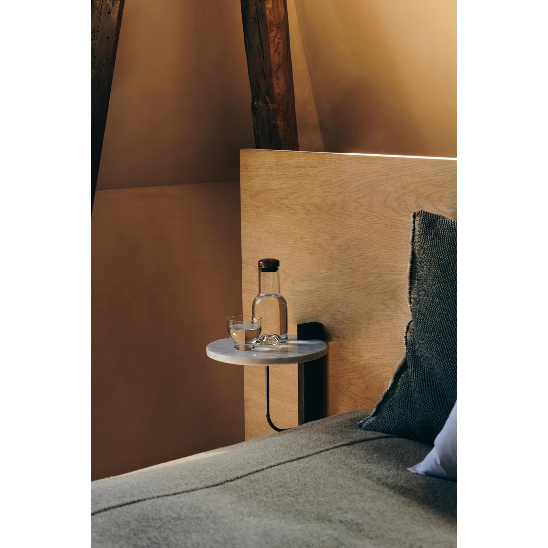 Audo Copenhagen Corbel wandplank donker eiken|Carrara marmer