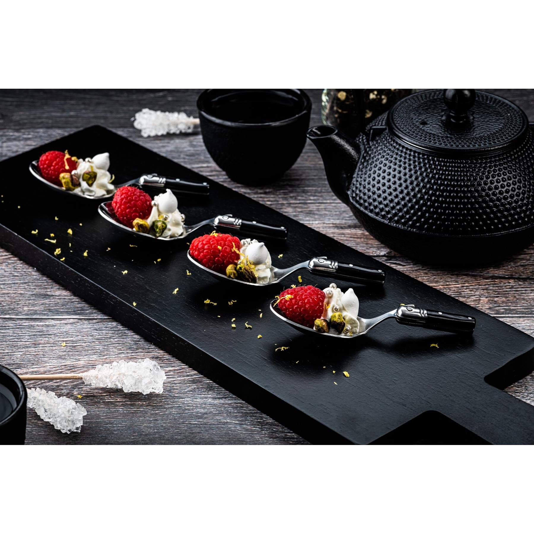 Laguiole Style de Vie Premium Line amuselepels 6-delig, zwart