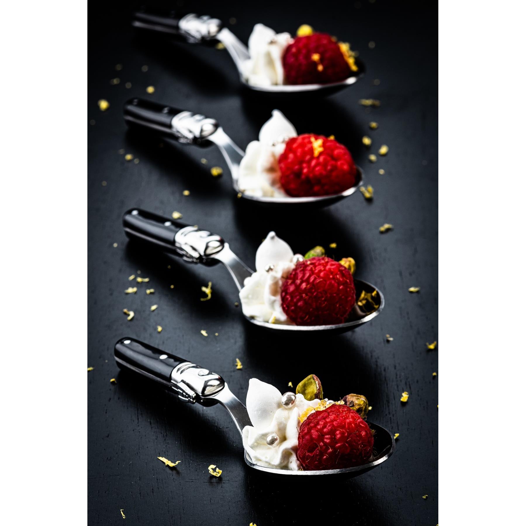 Laguiole Style de Vie Premium Line amuselepels 6-delig, zwart