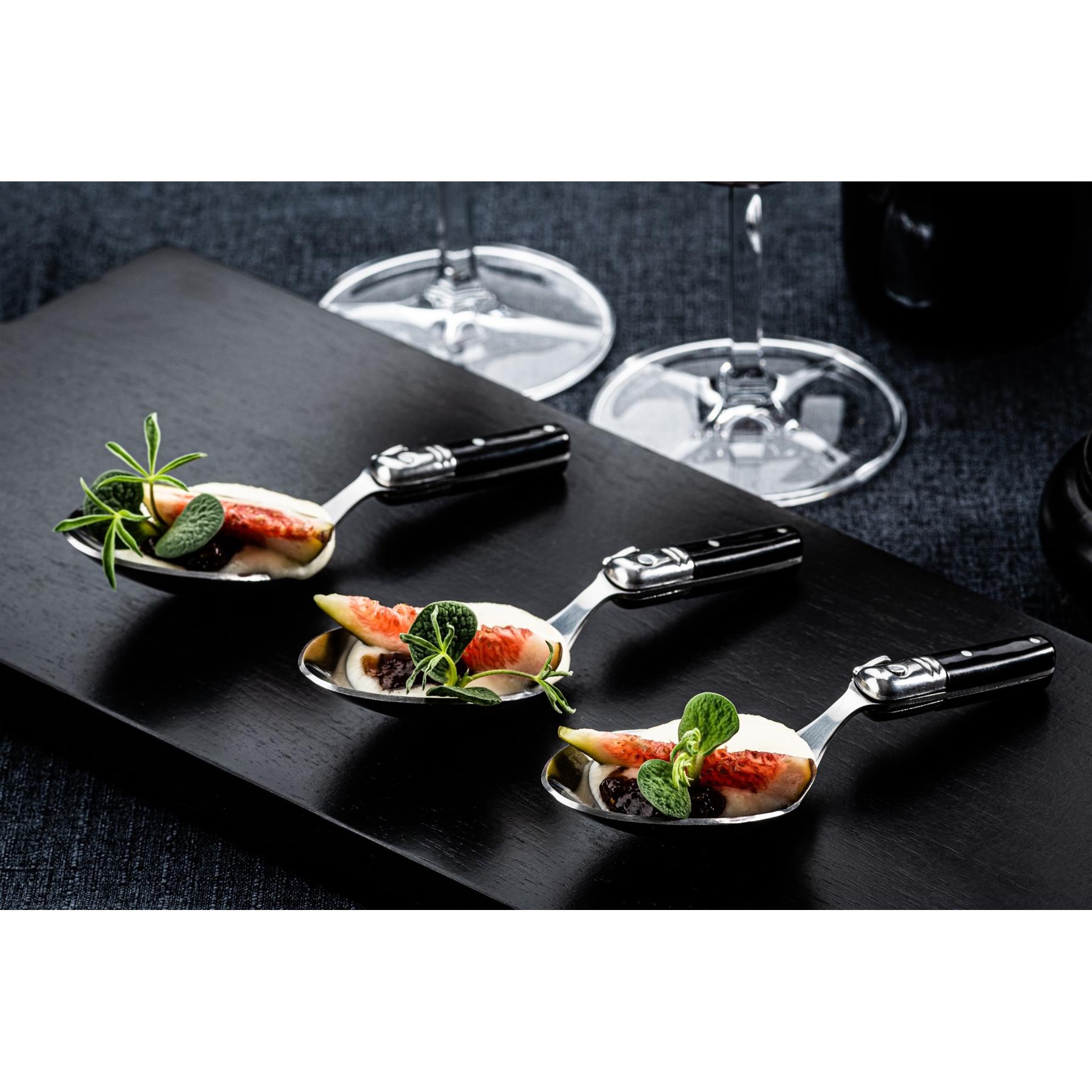 Laguiole Style de Vie Premium Line amuselepels 6-delig, zwart
