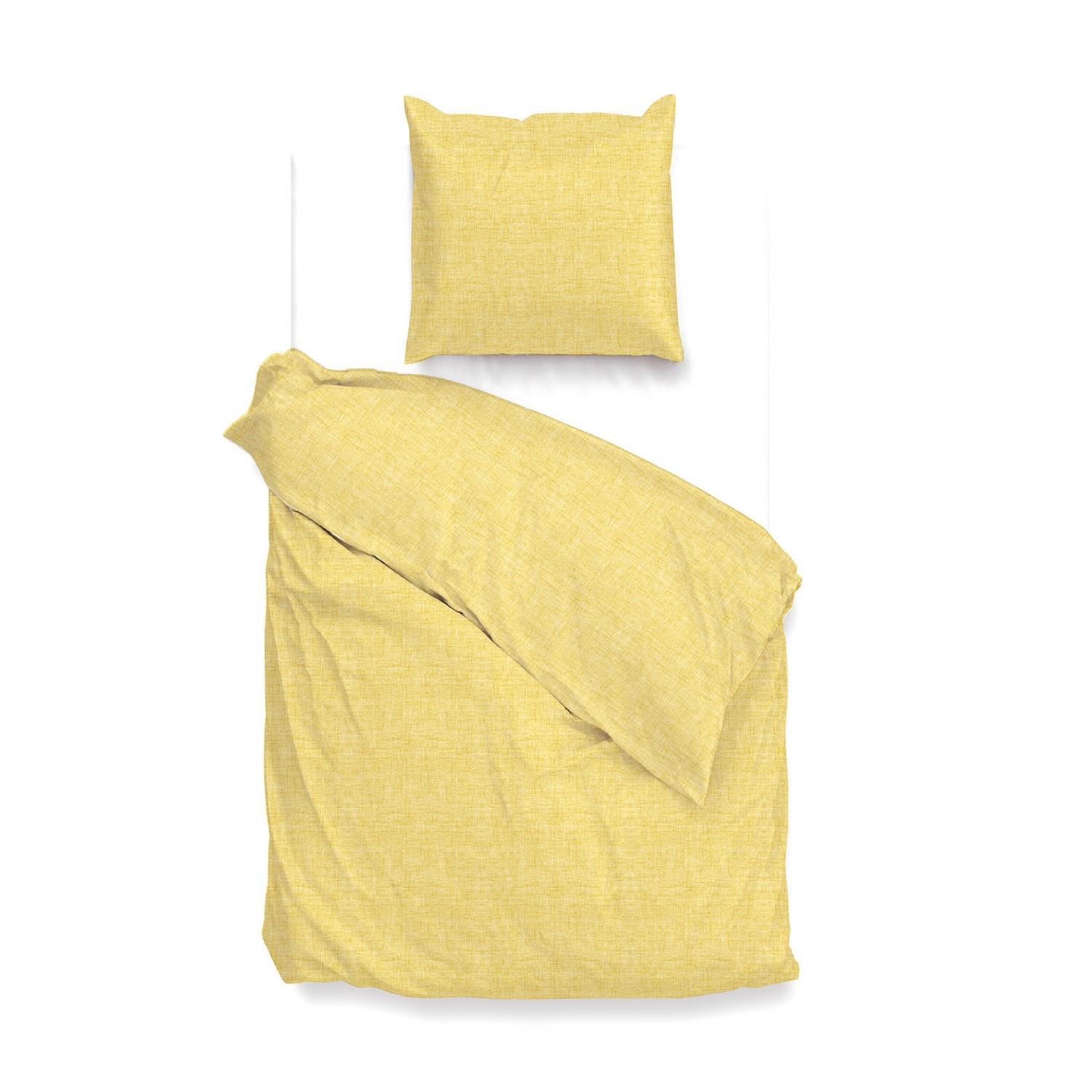 Zo Home Dekbedovertrek Katoen Lino Linnen Look aspen yellow