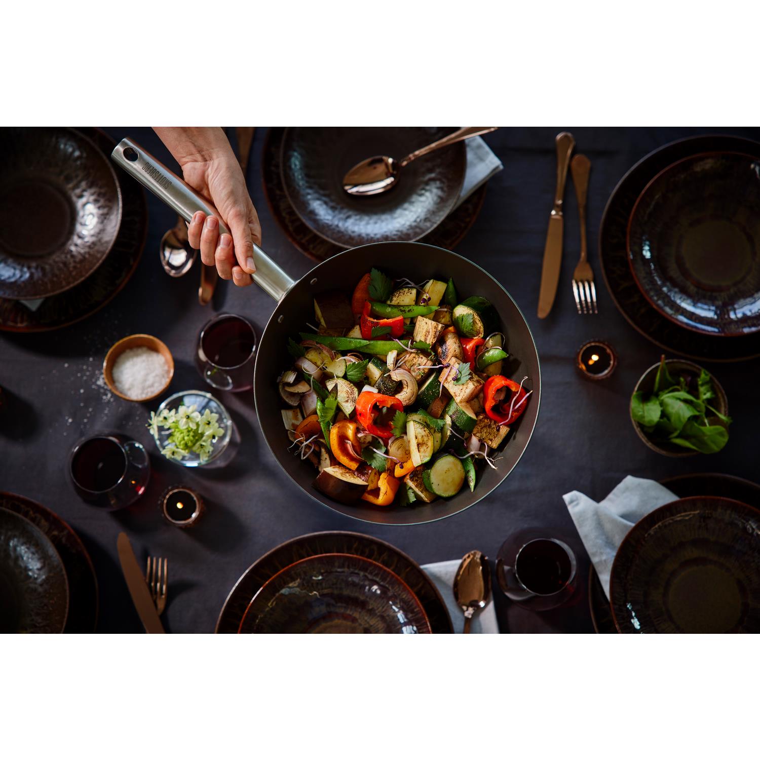 Skottsberg Wokpan Plaatstaal 28 cm Carbon Steel - alle warmtebronnen - Inductie