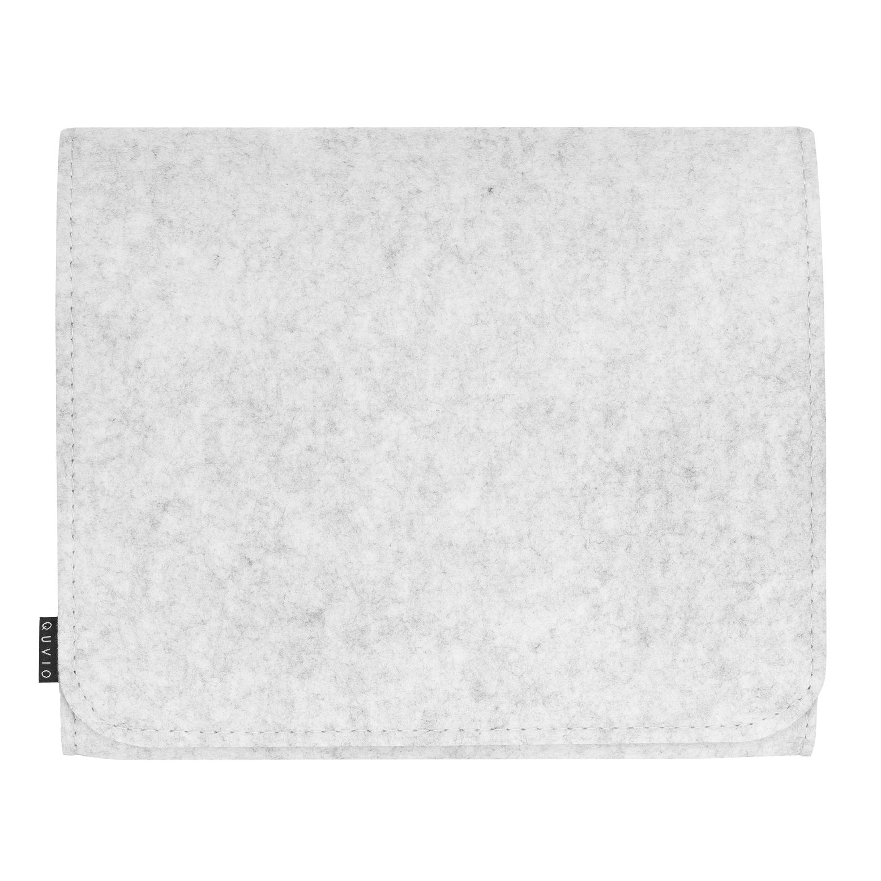 QUVIO Organizer voor bed of bank vilt grijs