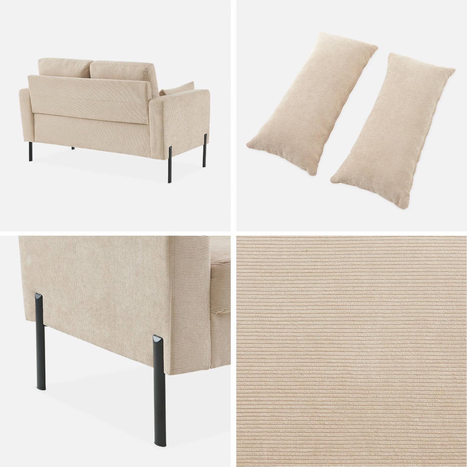sweeek - Corduroy bank, 2-zits, 130x68x82cm