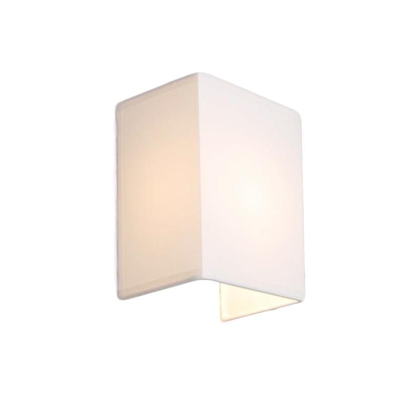 QAZQA Landelijke wandlamp wit met stoffen kap - Vete