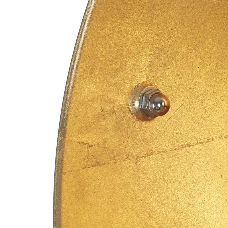 QAZQA Vloerlamp zwart met goud 51 cm verstelbaar tripod - Magnax