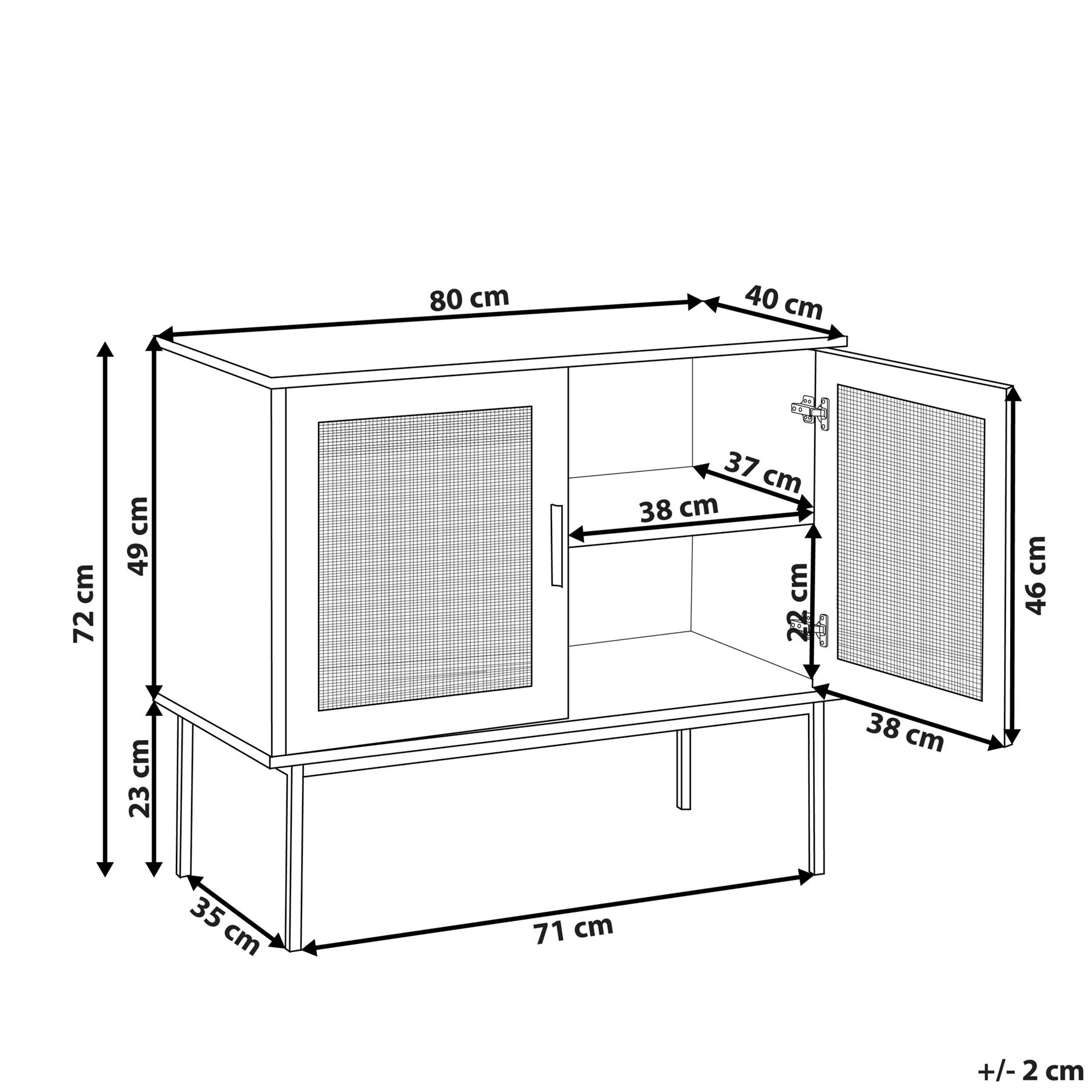 Beliani - PASCO - Sideboard - Lichte houtkleur - Vezelplaat