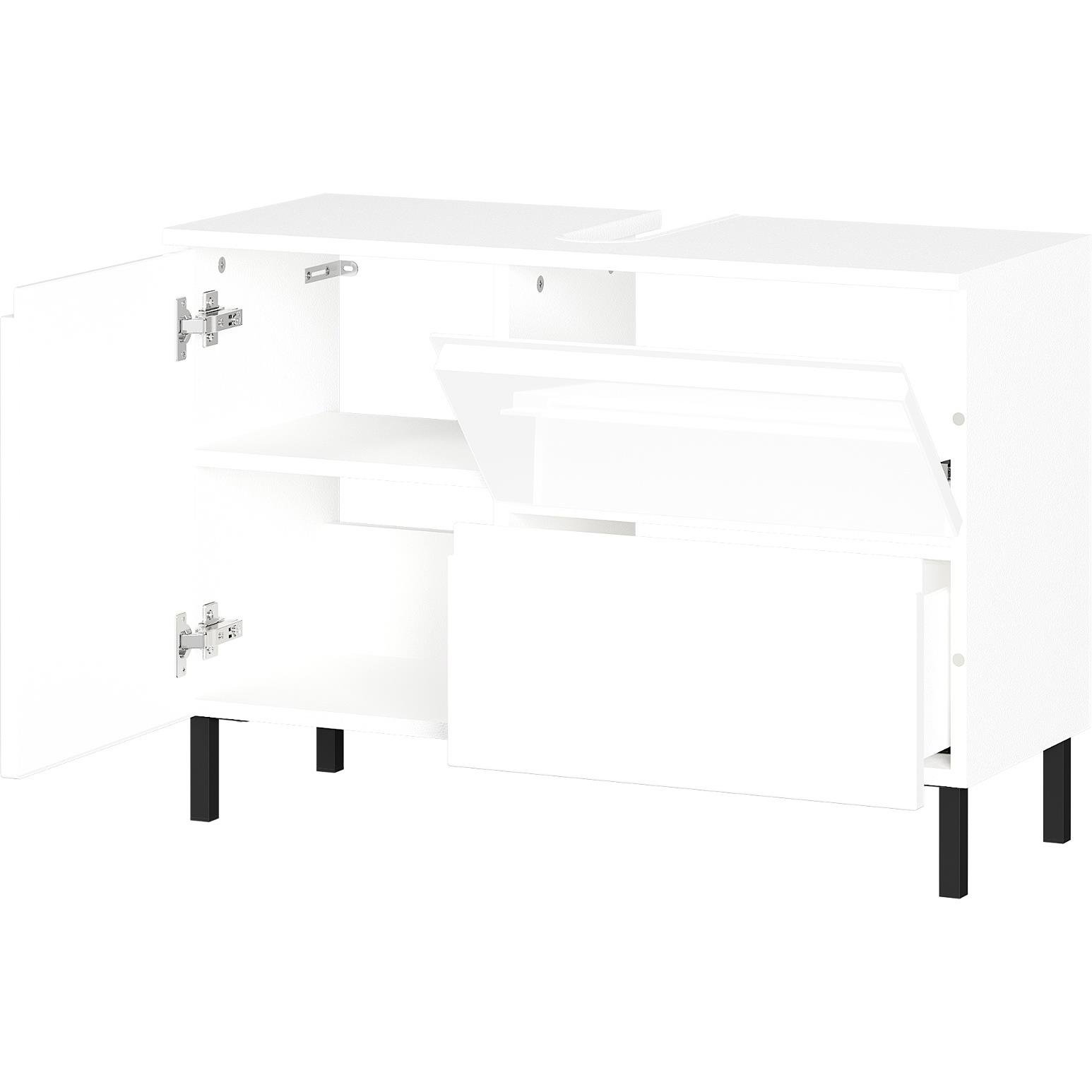 Germania Salinas Wastafelonderkast Hoogglans Wit 80 cm