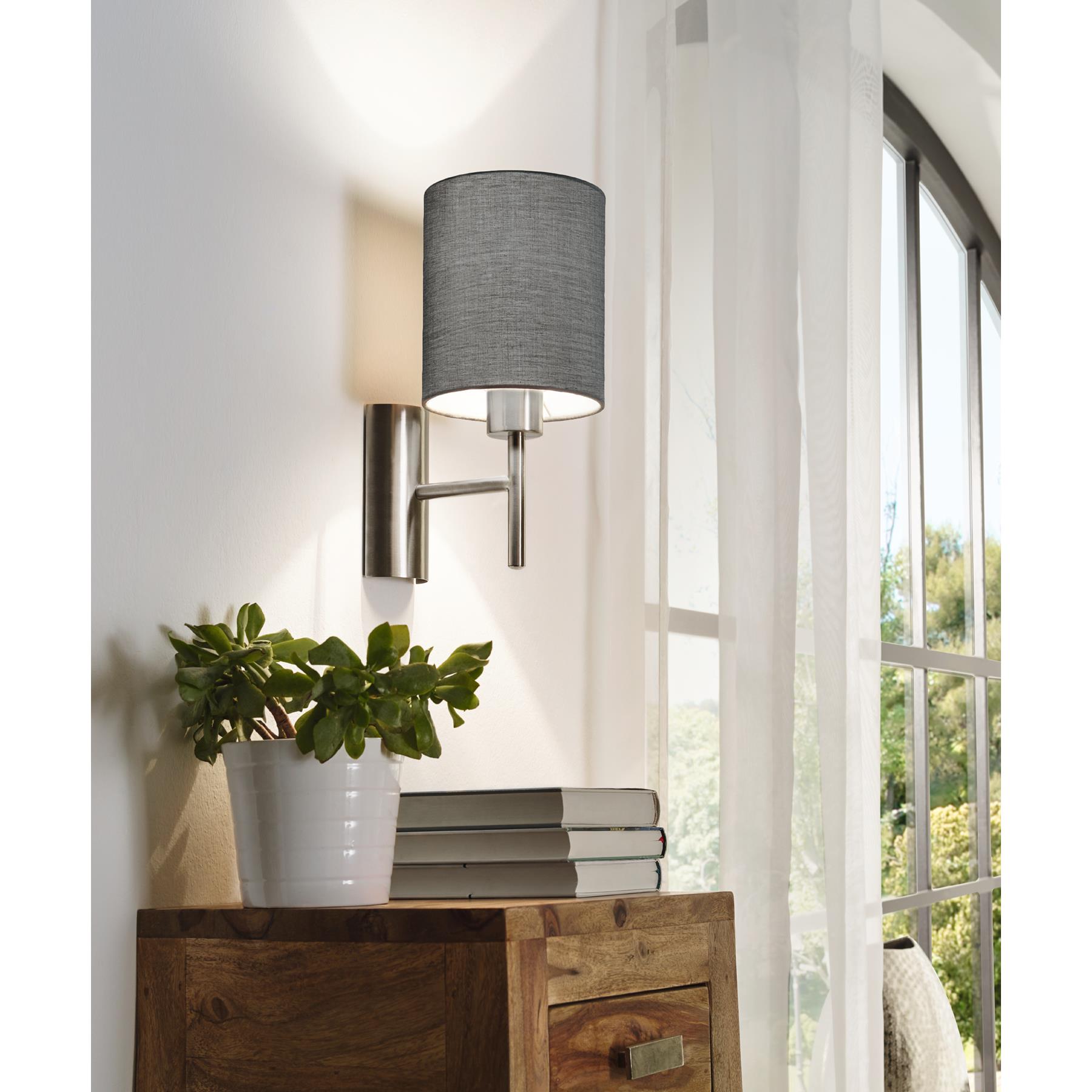 EGLO Pasteri - Wandlamp - 1 Lichts - Nikkel-Mat - Grijs