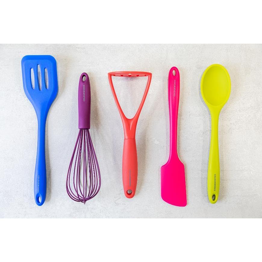 ColourWorks - Keukengerei Set, Siliconen, 5 Delig, Gekleurd - ColourWo