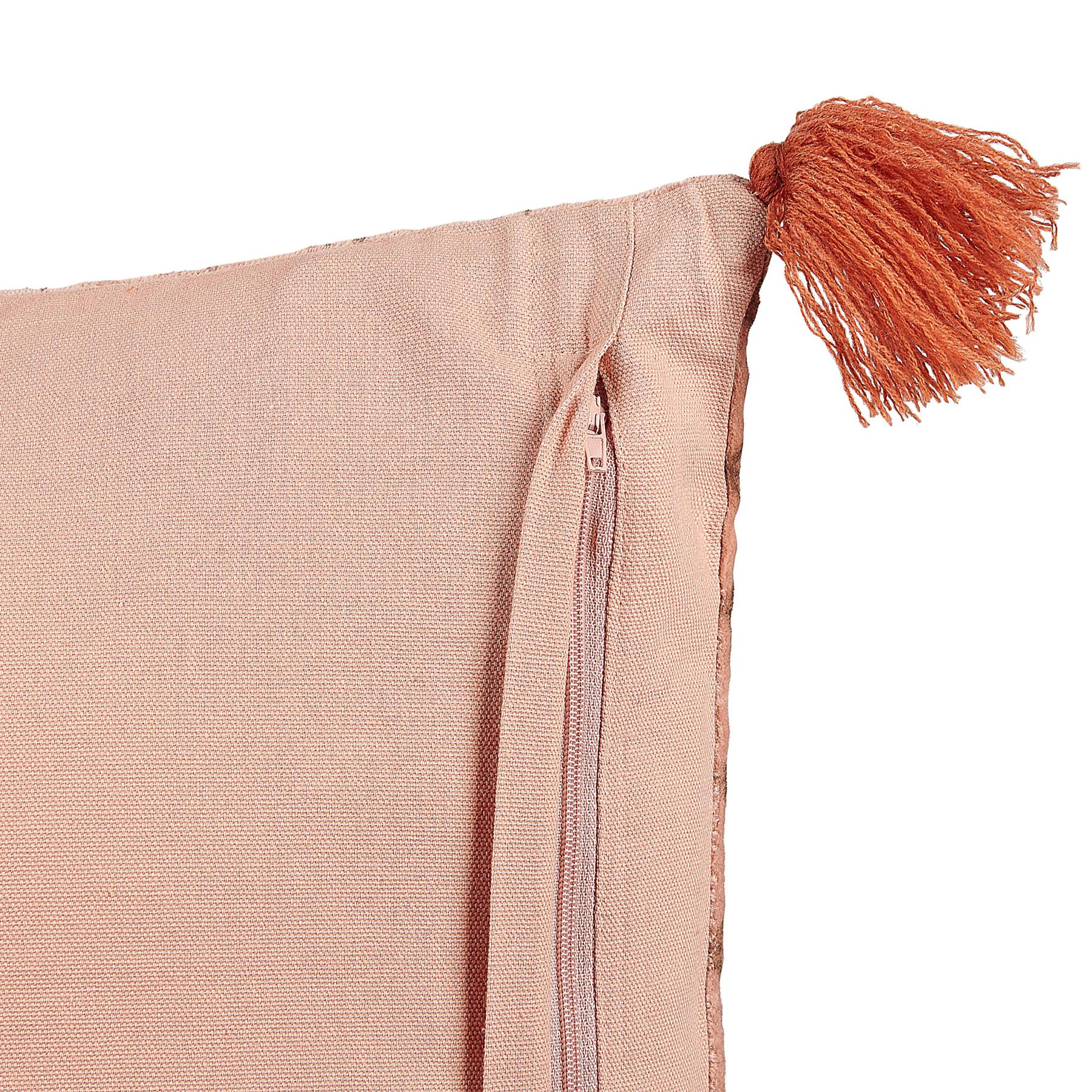 Beliani - RUMHORA - Sierkussen - Roze - 45 x 45 cm - Fluweel