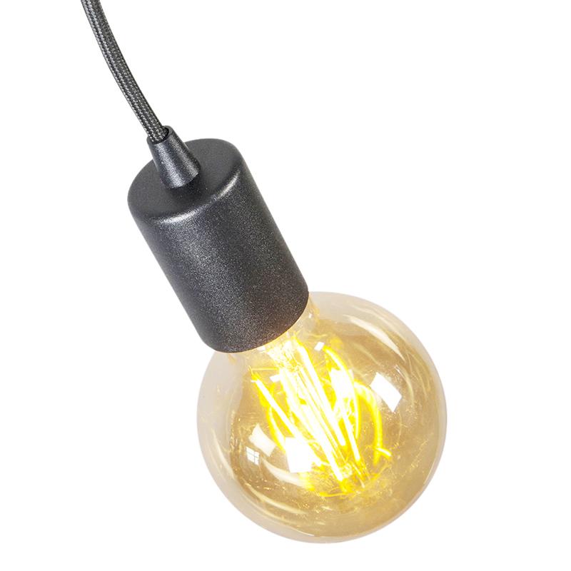 QAZQA Industriële hanglamp zwart rond - Facil
