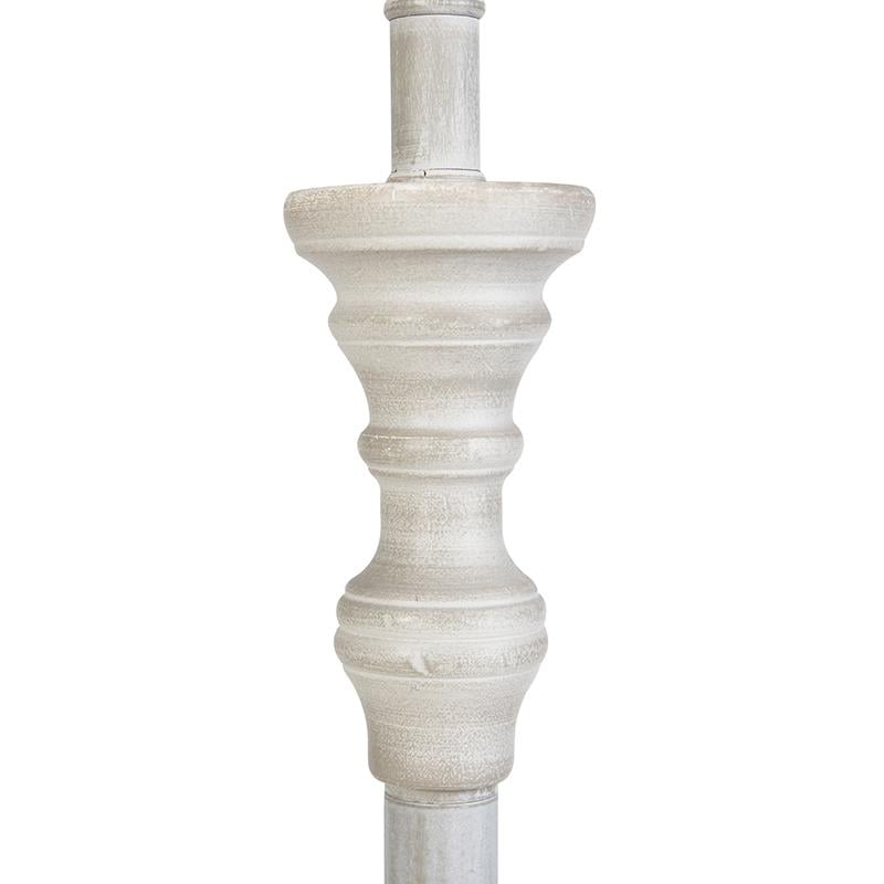 QAZQA Retro vloerlamp grijs met groene Granny kap - Classico
