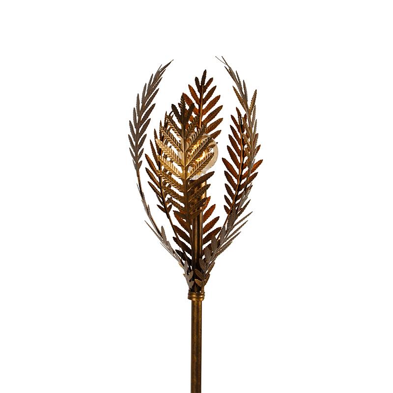 QAZQA Vintage vloerlamp goud 70 cm - Botanica