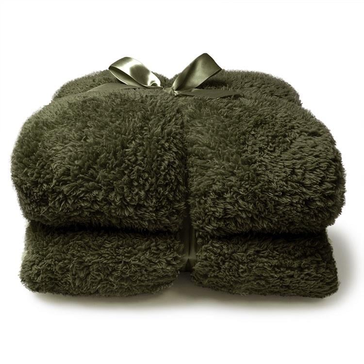 Unique Living - Teddy Plaid 150x200cm Winter Green