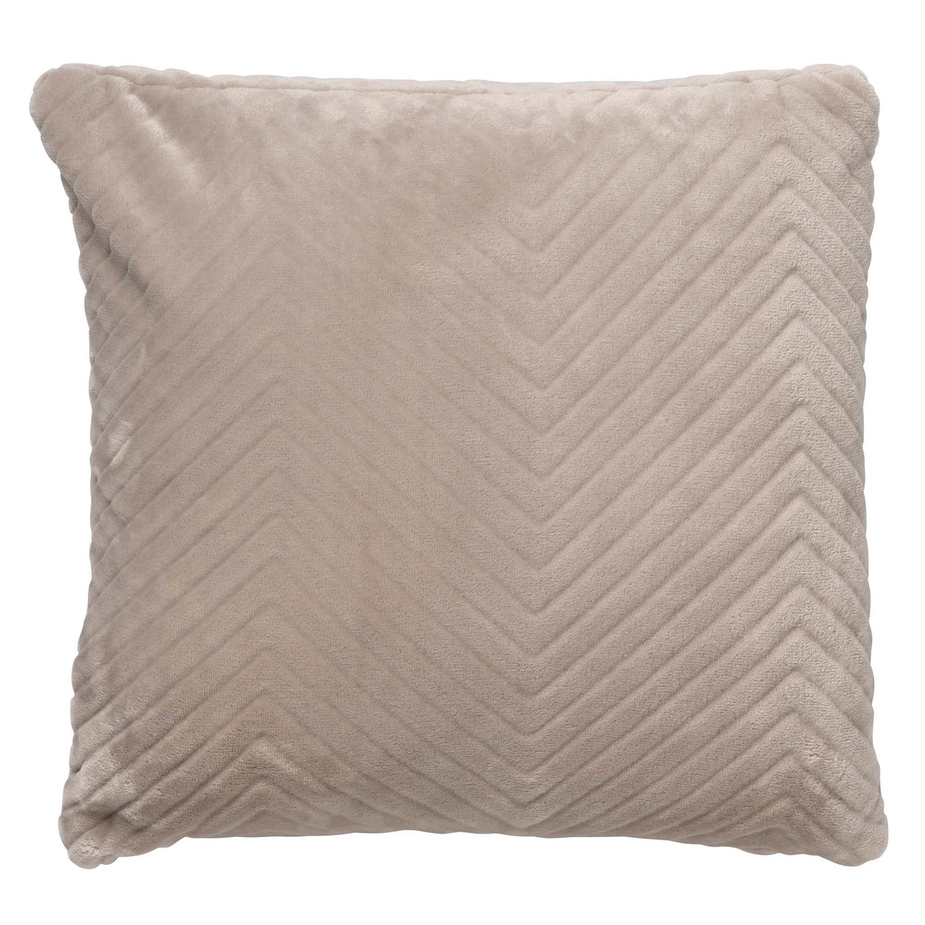 Dutch Decor - ZICO - Kussenhoes zigzag 45x45 cm Pumice Stone - beige -
