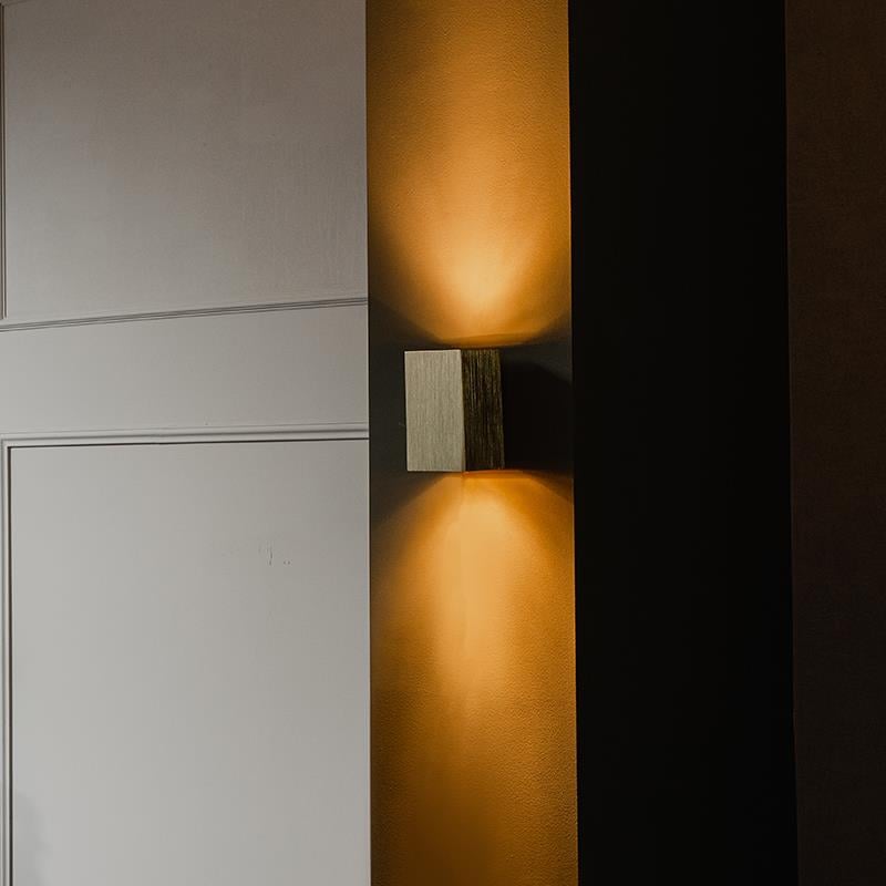 QAZQA Moderne wandlamp goud vierkant 2-lichts - Sandy
