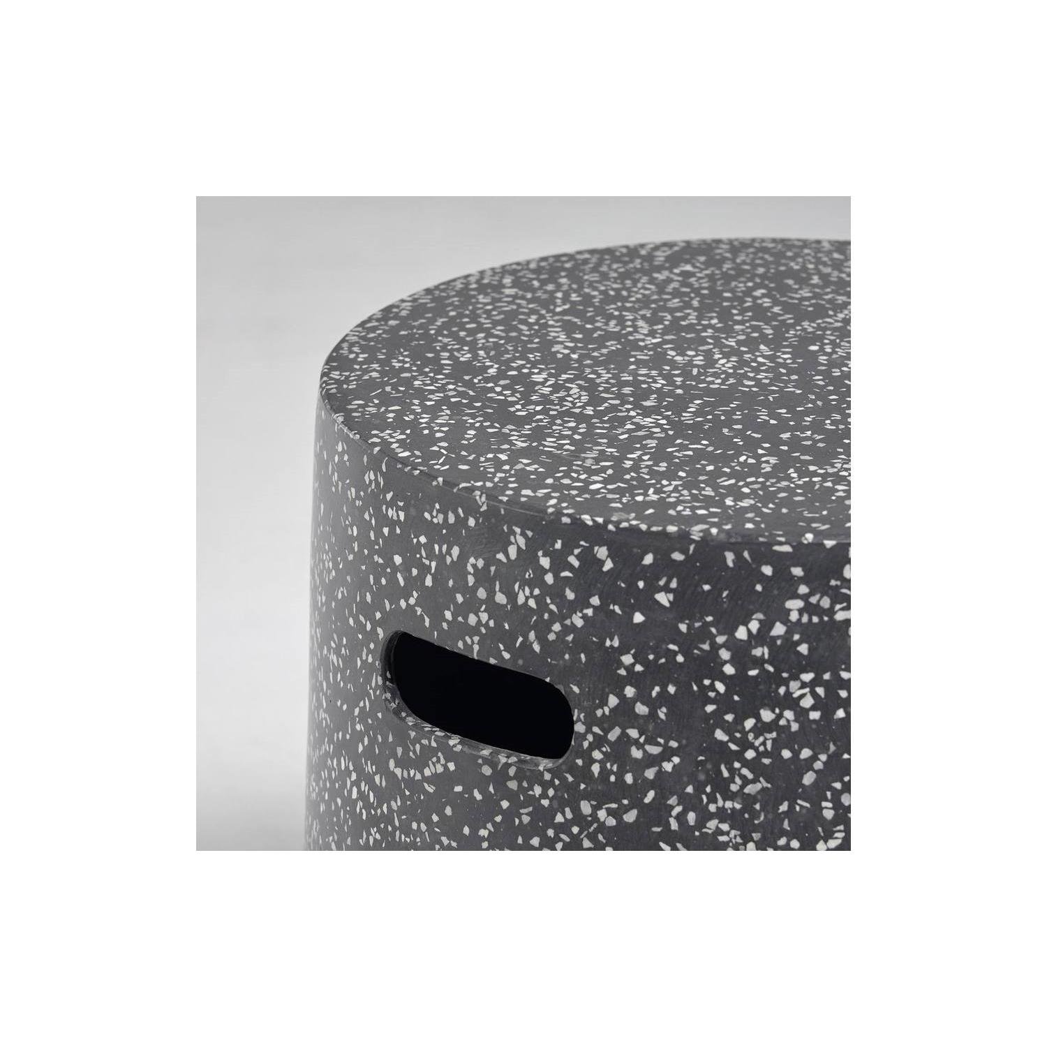 Kave Home - Jenell kruk zwart terrazzo Ø 35 cm