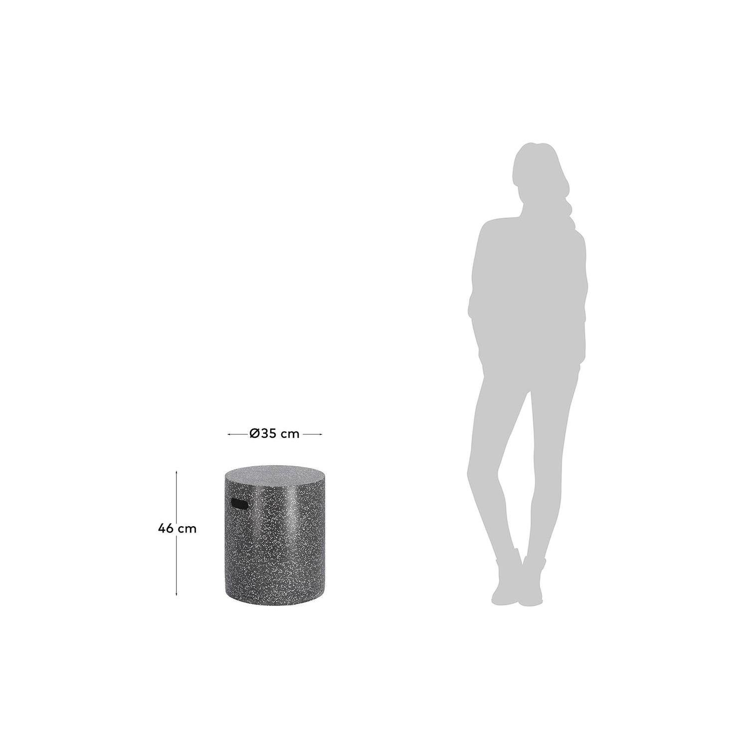 Kave Home - Jenell kruk zwart terrazzo Ø 35 cm