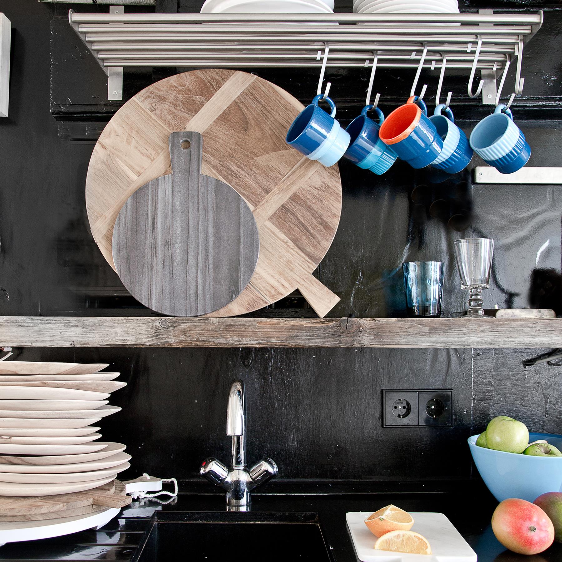 HKliving Broodplank teak Ø 50 cm