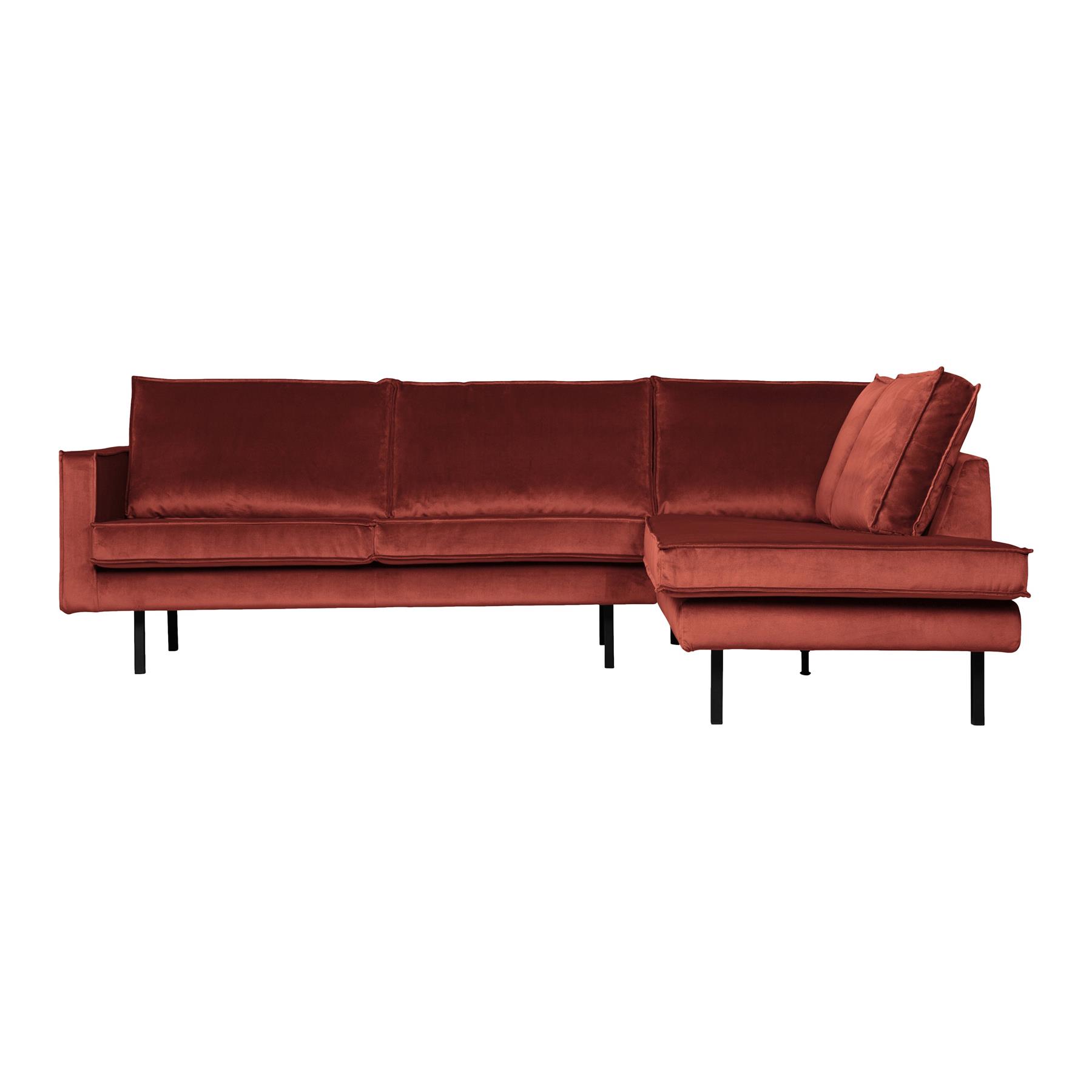 BePureHome Rodeo Hoekbank Rechts - Velvet -  Chestnut