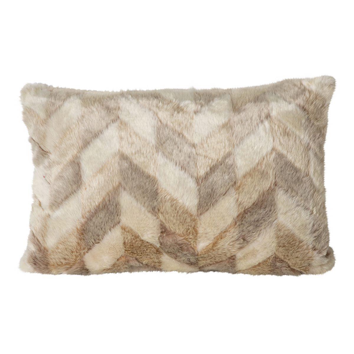 PTMD Kathleen Sierkussen - 60x10x40 cm - Imitatie Bont - Creme