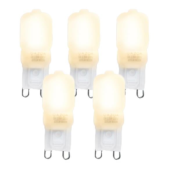 LUEDD Set van 5 G9 LED lampen CUTE PC 2W 200 lm 2700K