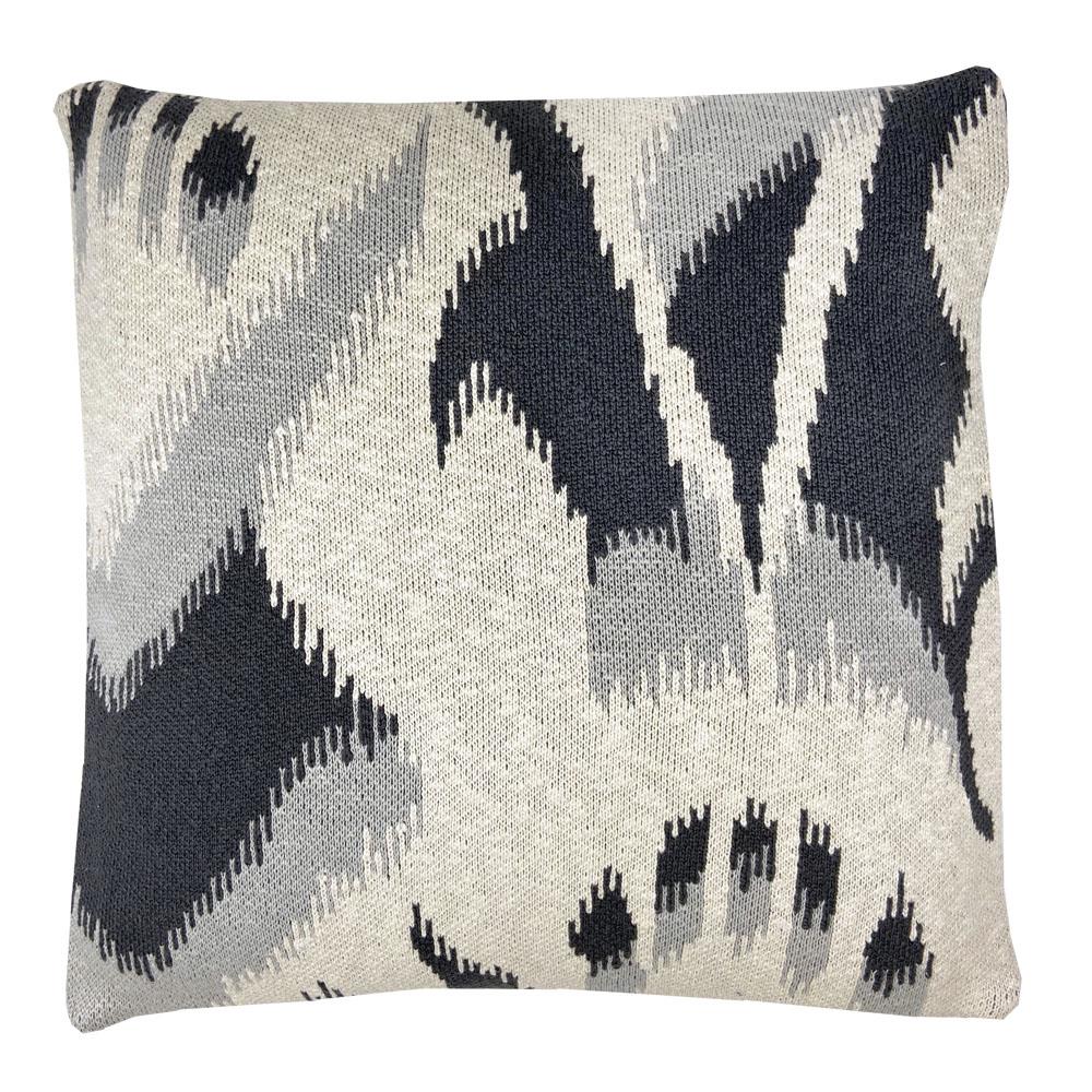 Malagoon Ikat Sierkussen 50 x 50 cm -  Antraciet