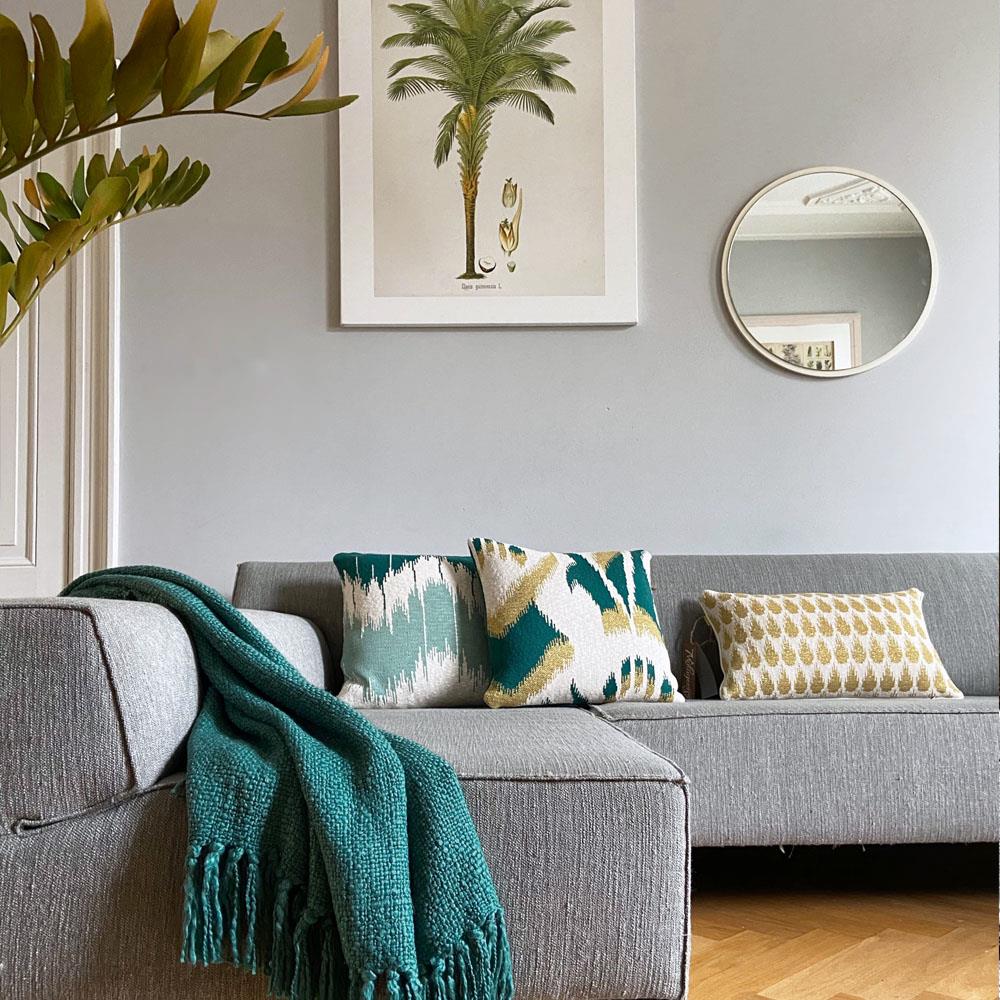 Malagoon Ikat Sierkussen 50 x 50 cm - Groen