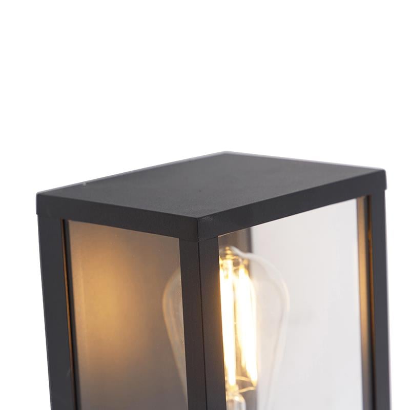 QAZQA Industriële wandlamp zwart 26 cm IP44  - Charlois