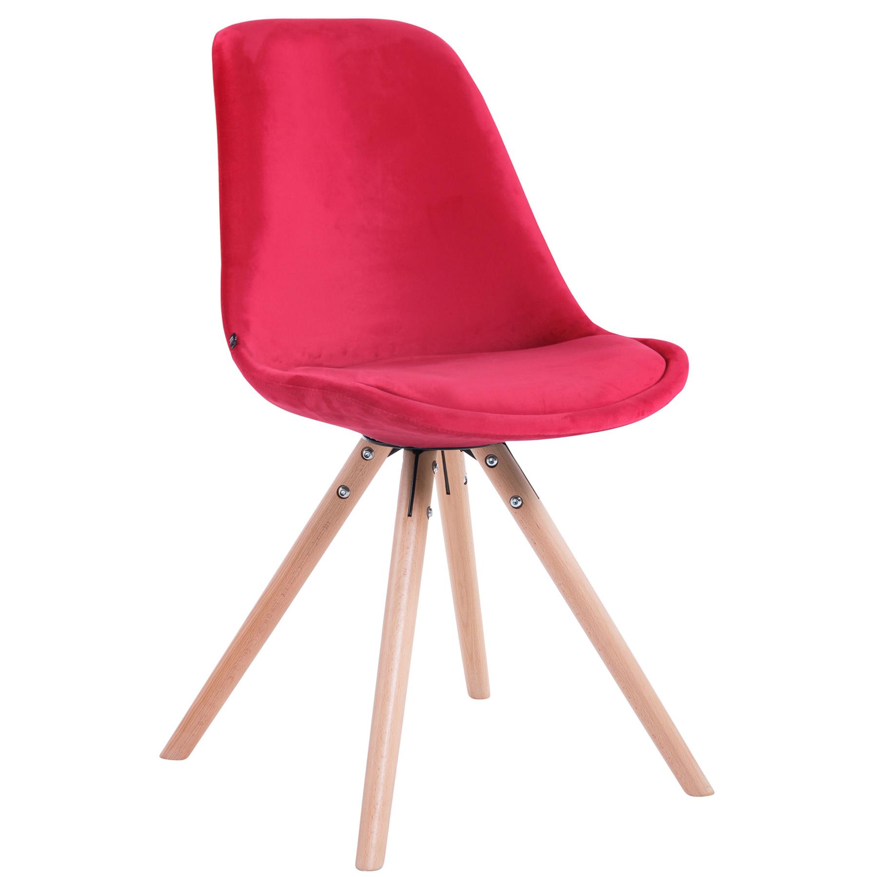 CLP Eetkamerstoel Toulouse Natura (Eik) Rond Frame Fluweel
