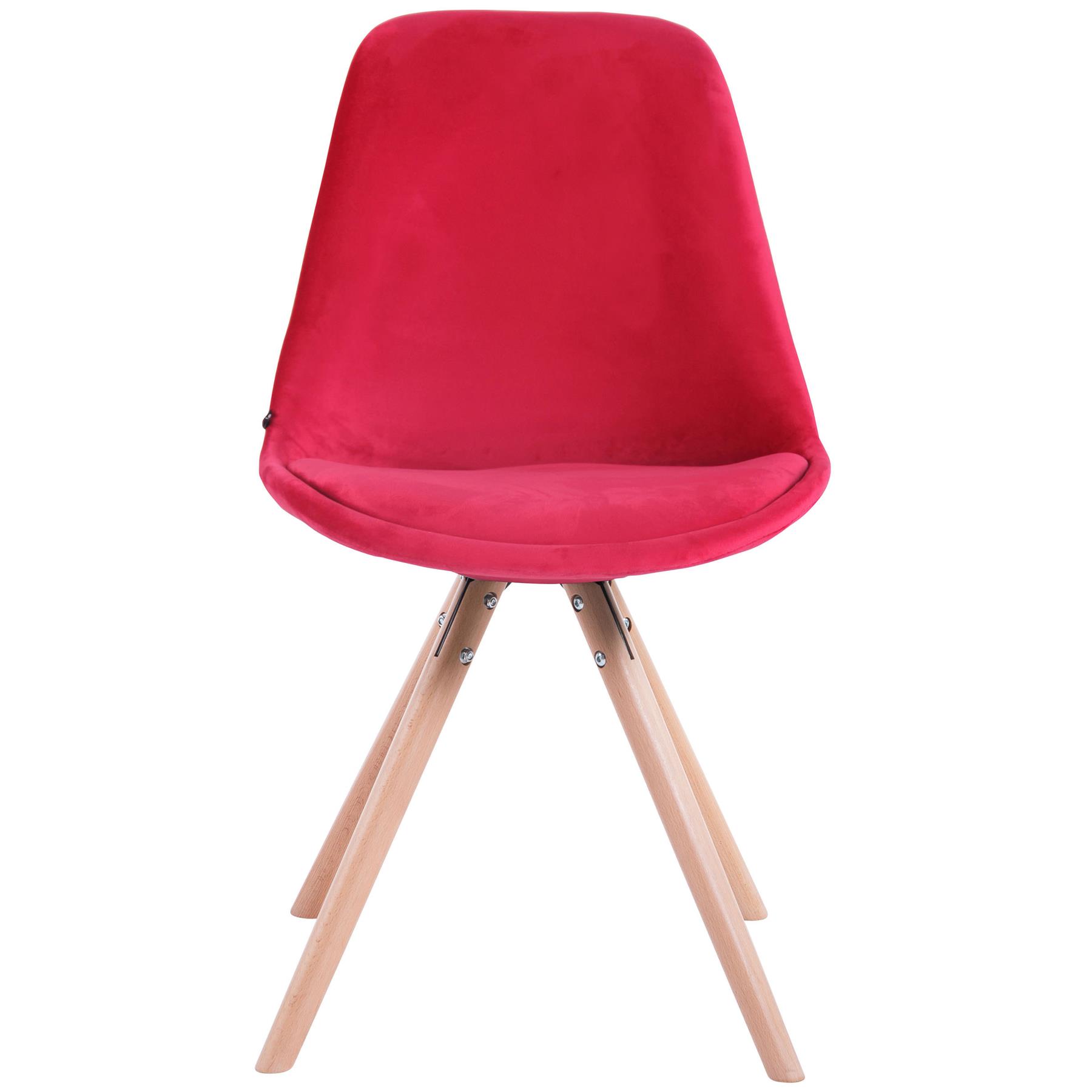 CLP Eetkamerstoel Toulouse Natura (Eik) Rond Frame Fluweel