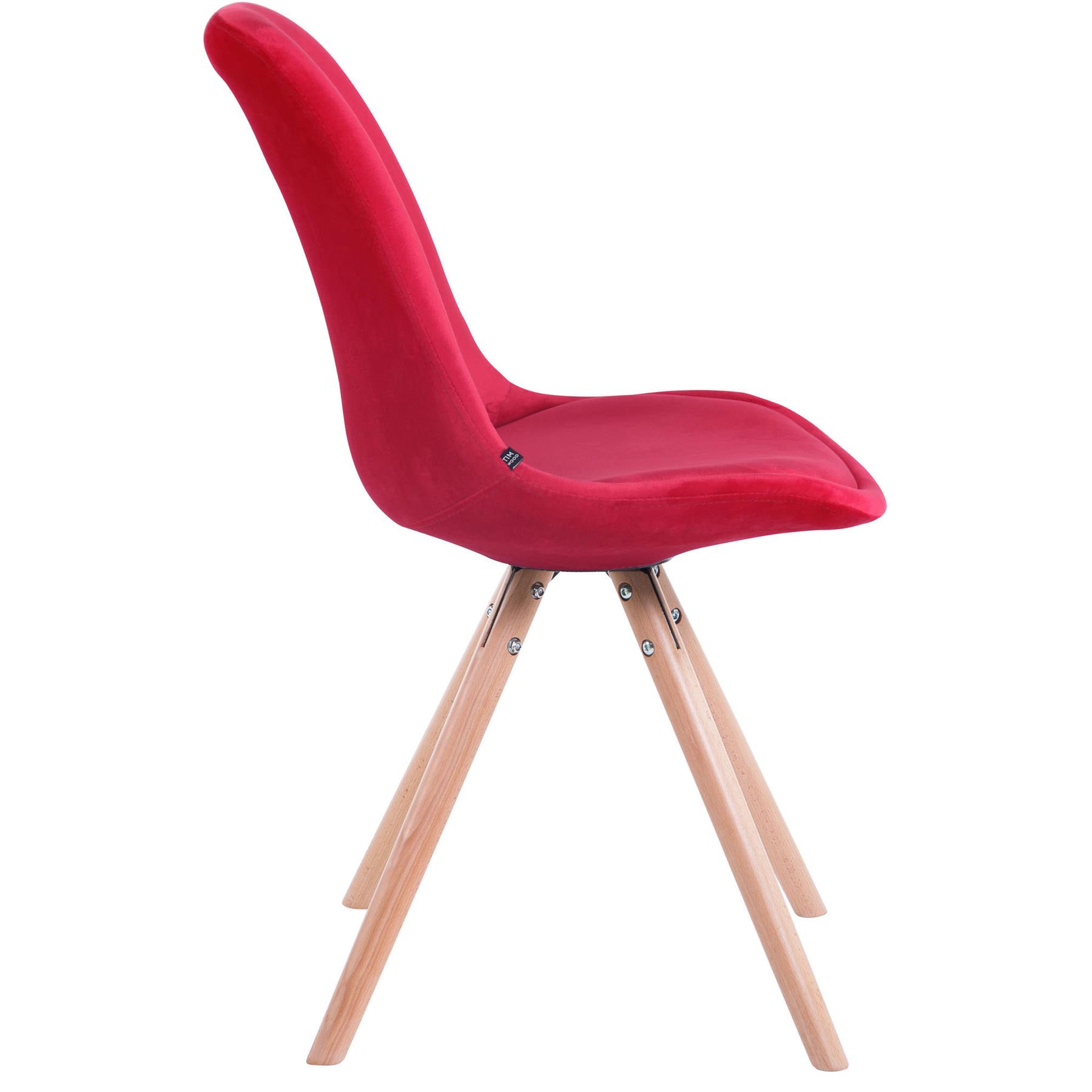 CLP Eetkamerstoel Toulouse Natura (Eik) Rond Frame Fluweel
