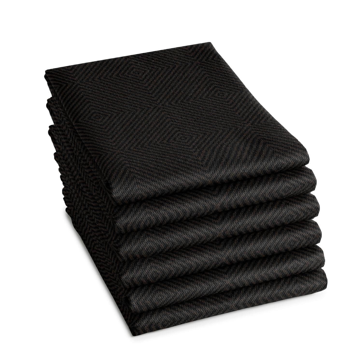 DDDDD theedoek Cisis - 60x65cm - Ebony - 6 stuks