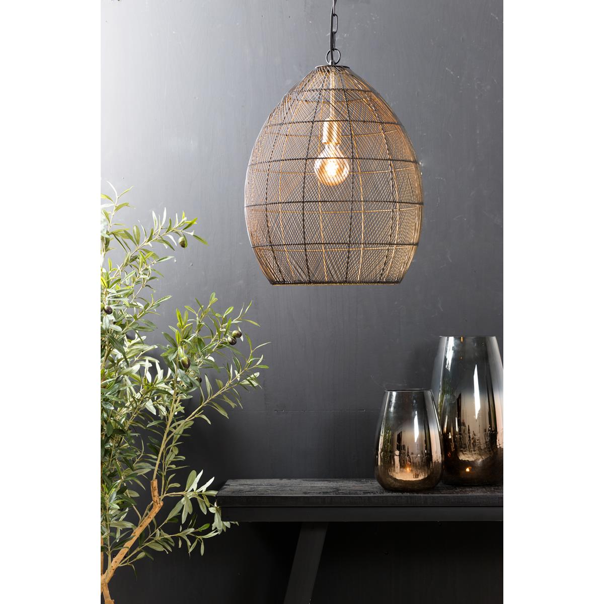 Light & Living Light&living Hanglamp Ø40x53 cm MEYA zwart-goud